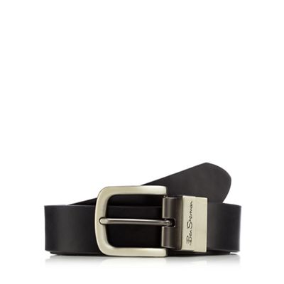 Ben Sherman Black coated leather reversible belt